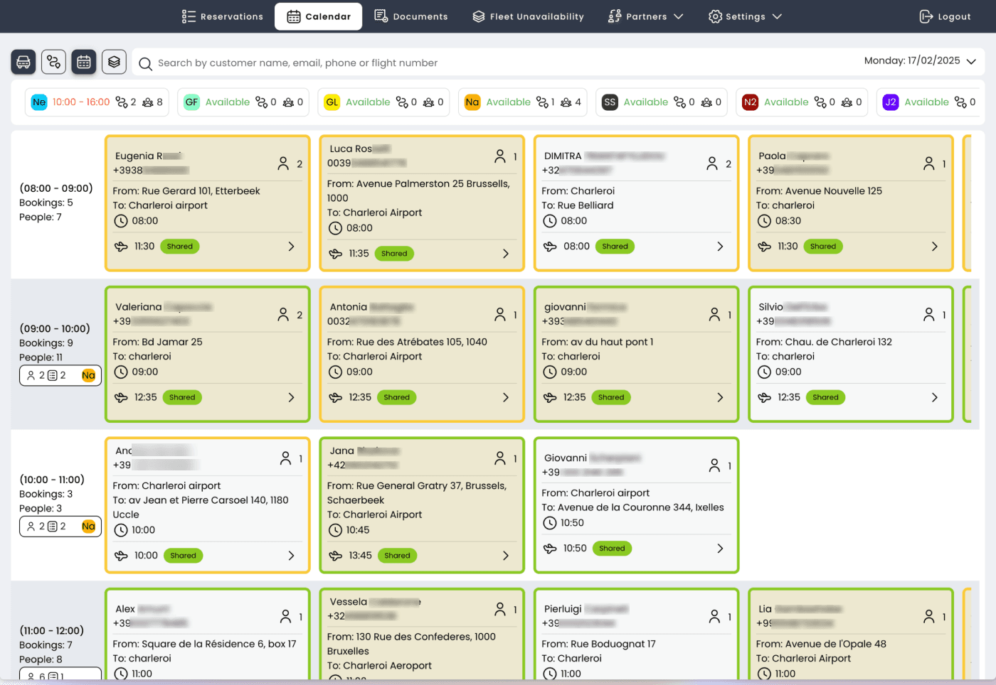 Dashboard Booking Management